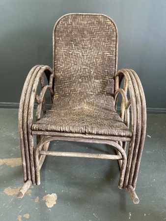 Vintage cane rocking chair