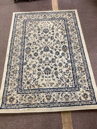 IKEA blue and cream Persian style floor rug