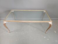 Decorative Steel Frame, Glass top Coffee Table