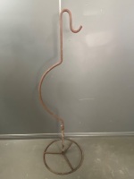 Metal Hanging Pot Stand + Scrolled Metal Wall Mounting Coat/Hat Rack - 2