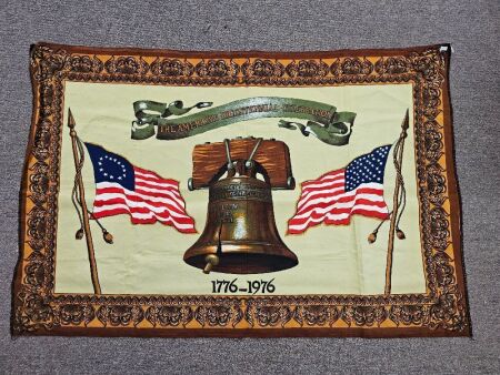 Large American bicentennial celebration wall hanging