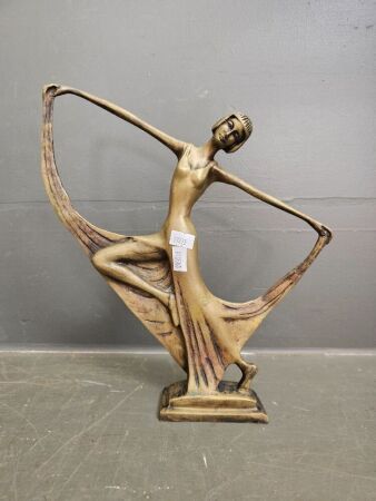 Brass art deco dancing lady