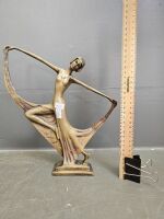 Brass art deco dancing lady - 2