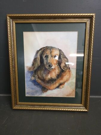 WITHDRAWN BY VENDOR - Daschund Watercolour Painting