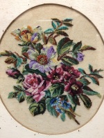 A Pair of Vintage Gilt Framed Fine Intricate Floral Needlepoints - 2