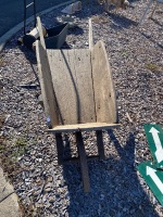 Vintage wooden wheel barrow - 2