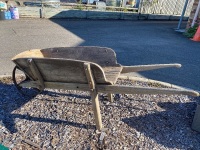 Vintage wooden wheel barrow - 3