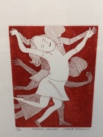 Framed Signed Limited Edition Print 'Dancing Children' by Charles Blackman No. 13/50 - 2