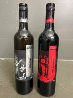 2 Collectable AC/DC Un-Opened Bottles of Wine - HELLS BELLS 2010 Sauvignon Blanc and HIGHWAY TO HELL 2008 Cabernet Sauvignon 