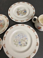 Set of Bunnykins plates and cup - crack in cup and small chip on 1 plate - 3