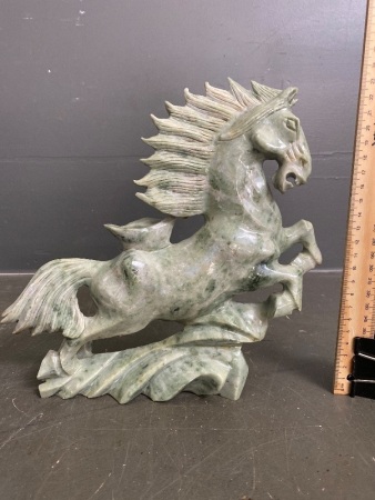 Hand carved jade flying horse