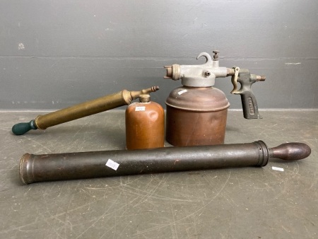 Vintage brass or copper hand pumps- Rega and Samson