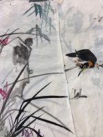 18 Hand Painted Vintage Chinese Bird Scene Paitings on Rice Paper - 2