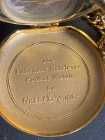 Labrador Retriever pocket watch by Nigel Hemming made by the Franklin Mint - 3