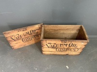 Vacuum Oil Company Pty Ltd wooden crate with lid - 3