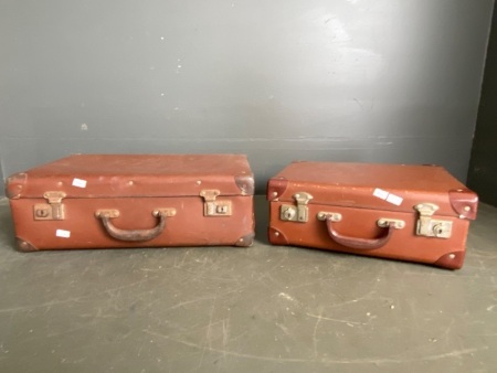 2 x Vintage school cases