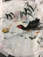 9 Hand Painted Vintage Chinese Bird Paintings on Rice Paper - 5