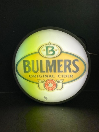 Bulmers back light sign