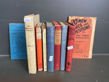 Collection of 9 vintage hard copy books