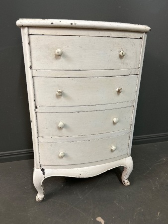 Antique 4-Drawer Chest on Cabriole Legs