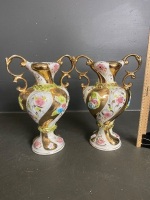 2 Ornate Italian Vases circa 1960