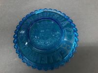 Australia's Centenary Blue Glass Plate - 1788-1888 - 3