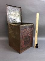 Rare Antique Atcherley & Dawson 12lbs 'Celebrated Globe Brand' Tea Tin from Queen Street, Brisbane. - 2