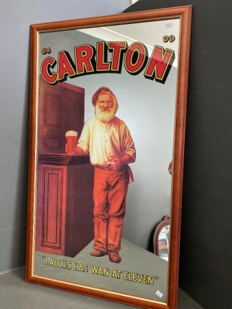 Large Carlton Mirror - I Allus Has Wan At Eleven