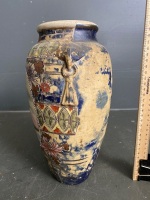 Antique Japanese hand painted vase - 2