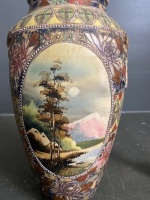 Antique Japanese hand painted vase - 6