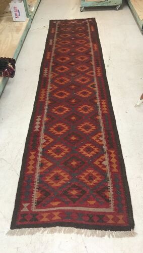 Hand Woven Kilim Runner - App. 3800mm x 850mm