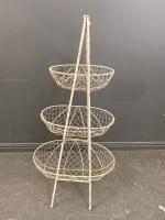 3 Tiered Wire Mesh Basket Stand