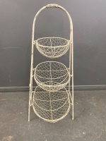 3 Tiered Wire Mesh Basket Stand - 2