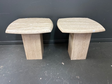 2 Polished Concrete Side Tables