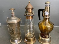 3 x Musical Liquor decanters