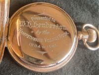 Gold plate keyless pocket watch circa 1930 - 3