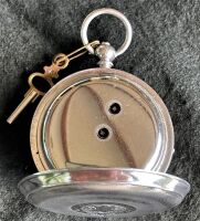 Large antique silver key-wind pocket watch 1913 - 4