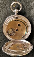 Large antique silver key-wind pocket watch 1913 - 5