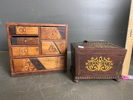 2 Old wooden boxes