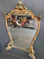 Large antique mirror in ornate frame - 2