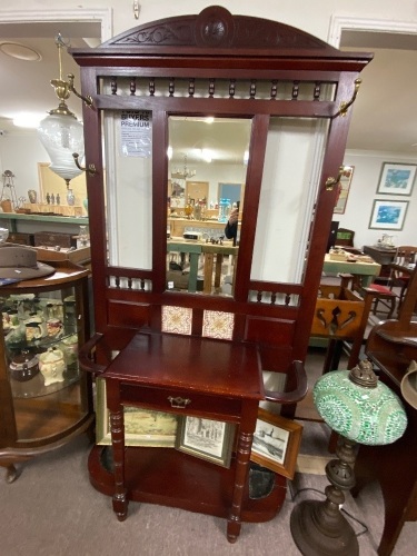 Beautiful antique hall stand from private collection of Reverend Illtyd Lovelock