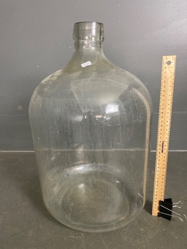 Large glass demijohn hand blown 