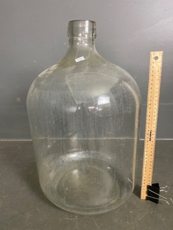 Large glass demijohn hand blown 