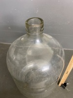 Large glass demijohn hand blown  - 2