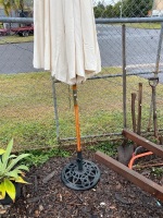 Outdoor Umbrella with Cast Iron Base - 2