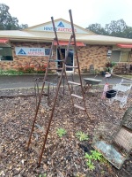 Vintage Metal Step Ladder