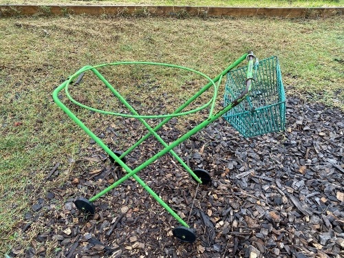 Vintage Metal Laundry Trolley - no basket