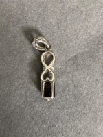 Sterling Silver pendant with GARNET Gemstone - 3