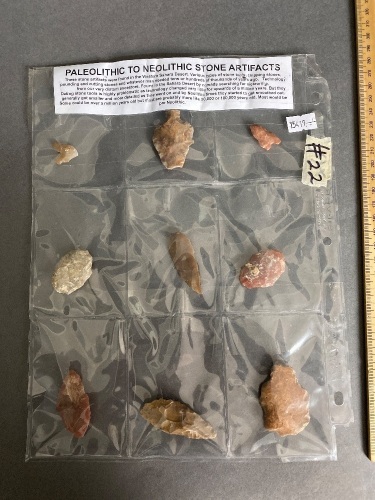 Collection of Stone age artifacts from Africa