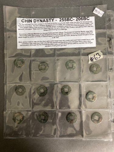 2200 year old CHIN-DYNASTY China coin collection